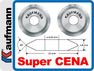 KAUFMANN Kółko tnące PROFI 22 mm do TopLine /komplet 10 szt/, grubość 4,8 mm, otwór 6,05 mm, profesjonalne, mocno utwardzone
