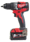 Milwaukee M18 CBLPD-502C wiertarko-wkrętarka udarowa 2 x 5,0 Ah REDLITHIUM-ION™ akumulator, ładowarka 100 min., walizka