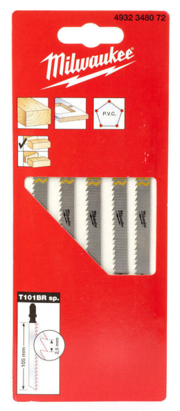 Milwaukee Brzeszczoty 105/2,5 mm odwr. zęby 1 op. = 5 szt.