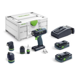 Festool Akumulatorowa wiertarko-wkrętarka T 18 3 HPC 4,0 I-Set