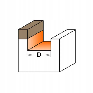 Frez prosty CMT HM D=16 I=20 S=8 górne łożysko