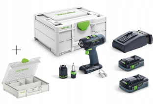 Akumulatorowa wiertarko-wkrętarka Festool T 18 3 HPC 4,0 I-Plus Organizer Edition