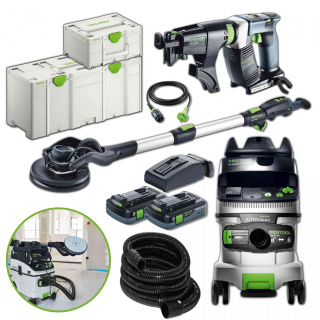 Festool zestaw Szlifierka PLANEX LHS 2 225 PLUS odkurzacz CTL 36 E AC PLANEX PLUS wkrętarka DURADRIVE DWC 18-4500 I-Plus