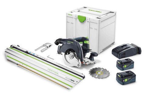 Akumulatorowa ręczna pilarka tarczowa Festool HKC 55 5,0 EBI-Set-FSK 420