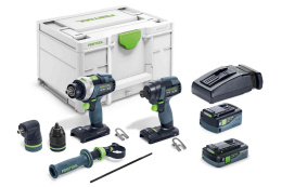 Zestaw wiertarko-wkrętarki i zakrętarki Festool TID 18 5,0/4,0-Set TPC 18/4