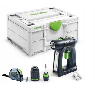 Festool C 18-Basic akumulatorowa wiertarko wkrętarka+Taśma 5m