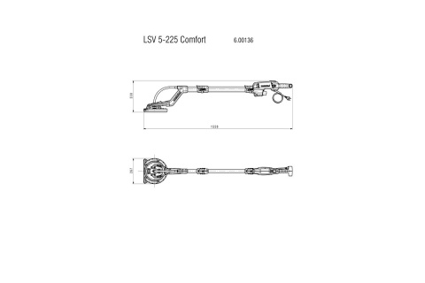 Szlifierka żyrafa do gipsu Metabo LSV 5-225 torba i osprzęt