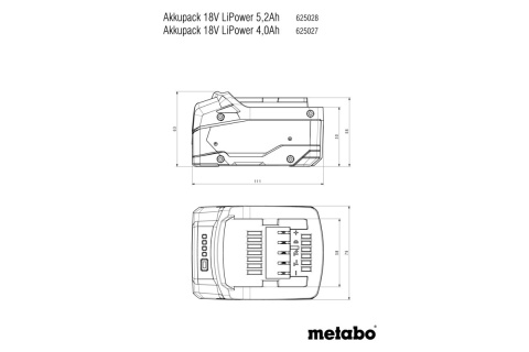 Akumulator Li-Ion Metabo 18 V 4,0 Ah