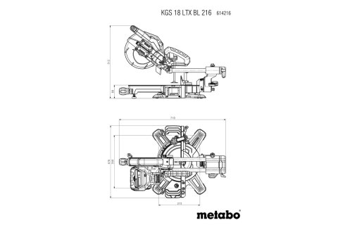 UKOŚNICA METABO KGS 18 LTX BL 216 KAPÓWKA AKUMULATOROWA