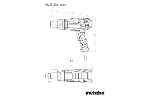 Opalarka HG 16-500 Metabo 1600W