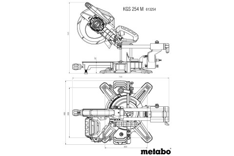 Zestaw Metabo piła ukośnica KGS 254 M + stół