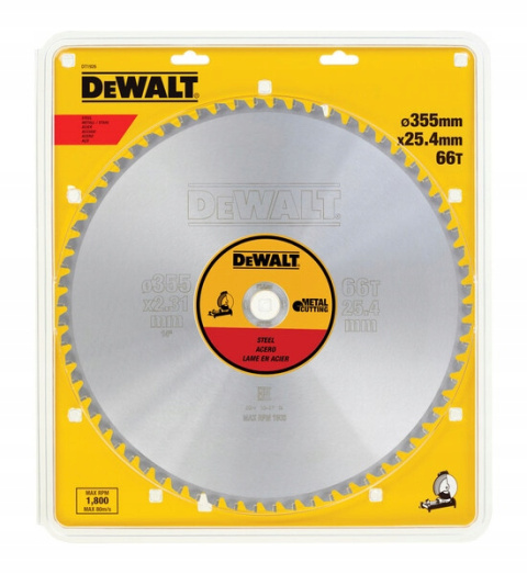 DEWALT TARCZA DO CIĘCIA STALI 355X25.4 66Z DT1926