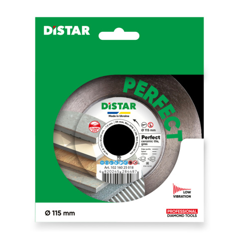 Diamentowa tarcza tnąca Distar 1A1R 115x1,5x25x22,23H Perfect