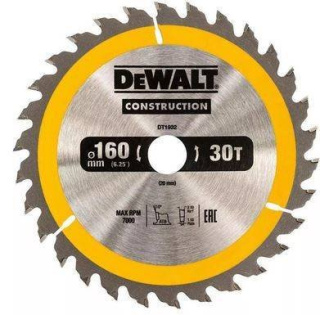 TARCZA DeWalt 160X20MM 30T AC