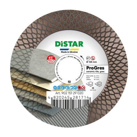 Tarcza diamentowa DISTAR PRO GRES 1A1R 125 mm