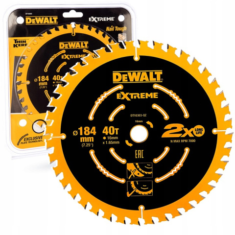 Tarcza do drewna DeWalt ELITE CSB 184 x 16mm 40T Piła tarczowa