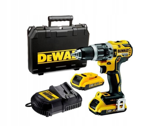 Wiertarko wkrętarka akumulatorowa DeWalt 18V XR Zestaw 2x 2.0 ah ładow.