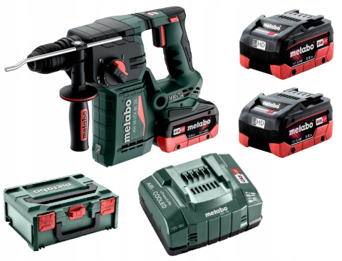 Młot udarowy Metabo KH 18 LTX BL 24 2x 5,5ah ładowarka ASC 145, w walizce metaBOX 165 L