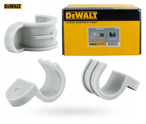 Uchwyt obejma PCV 25mm 100szt. do DCN890 DeWALT