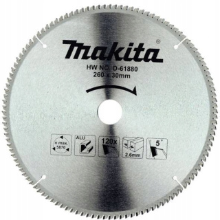 TARCZA TNĄCA MAKITA ECONOMY DO ALUMINIUM 260x30MM; 120Z