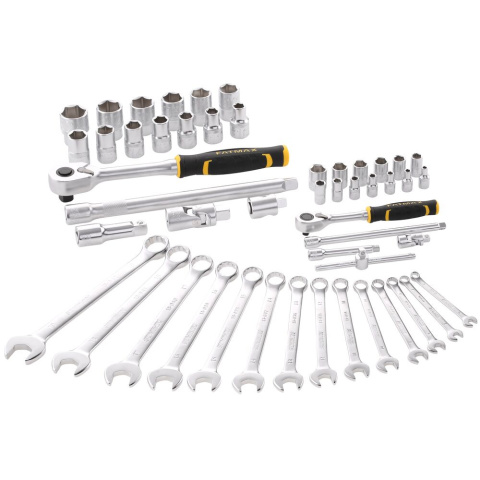 STANLEY ZESTAW KLUCZY z grzechotkami 49el. 1/4"-1/2"