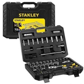 Zestaw kluczy nasadowych, grzechotka STANLEY 1/2" 1/4" 72szt. STMT82831-1