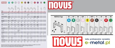 Zszywki typ A 53/6 NOVUS [2000 szt.]